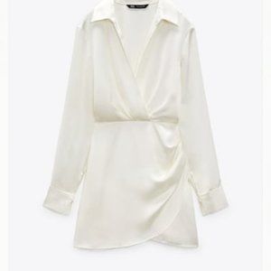 ZARA SHORT SATIN EFFECT DRESS